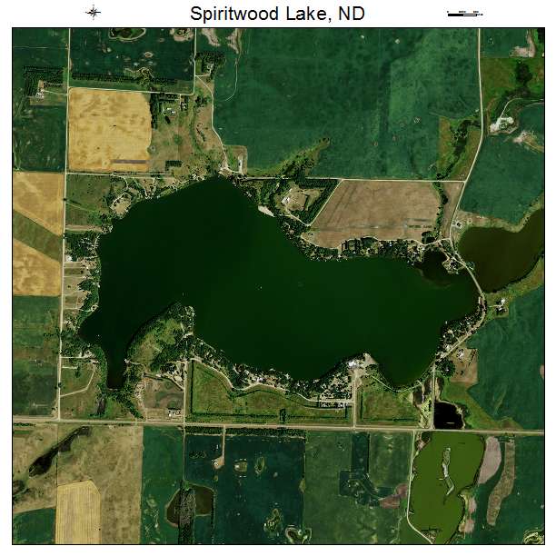 Spiritwood Lake, ND air photo map