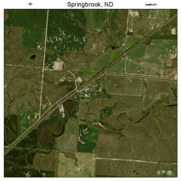 Springbrook, ND air photo map