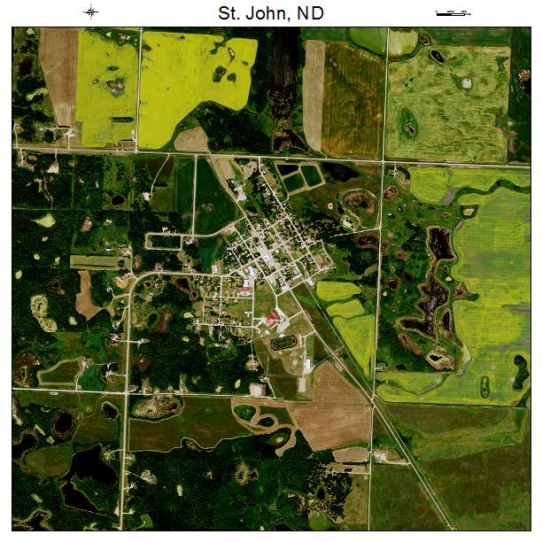 St John, ND air photo map