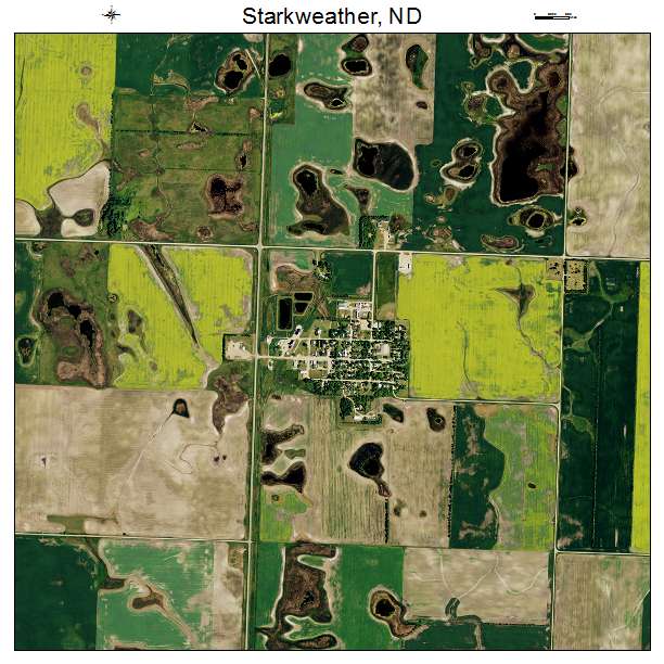 Starkweather, ND air photo map