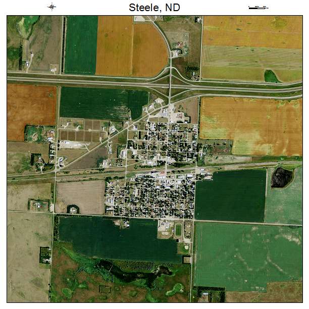 Steele, ND air photo map