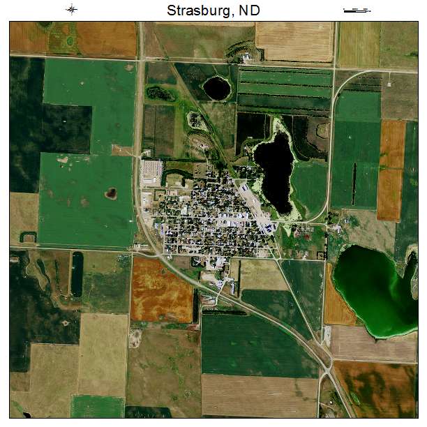 Strasburg, ND air photo map