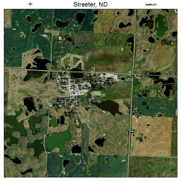 Streeter, ND air photo map
