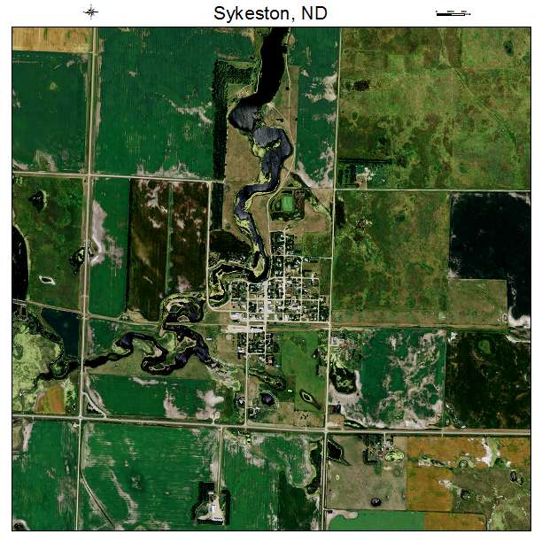 Sykeston, ND air photo map