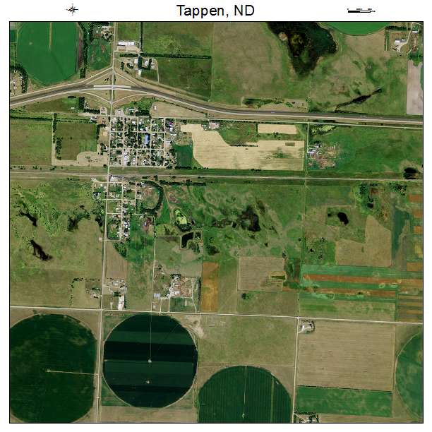 Tappen, ND air photo map