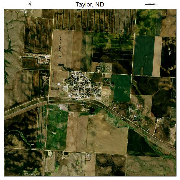 Taylor, ND air photo map