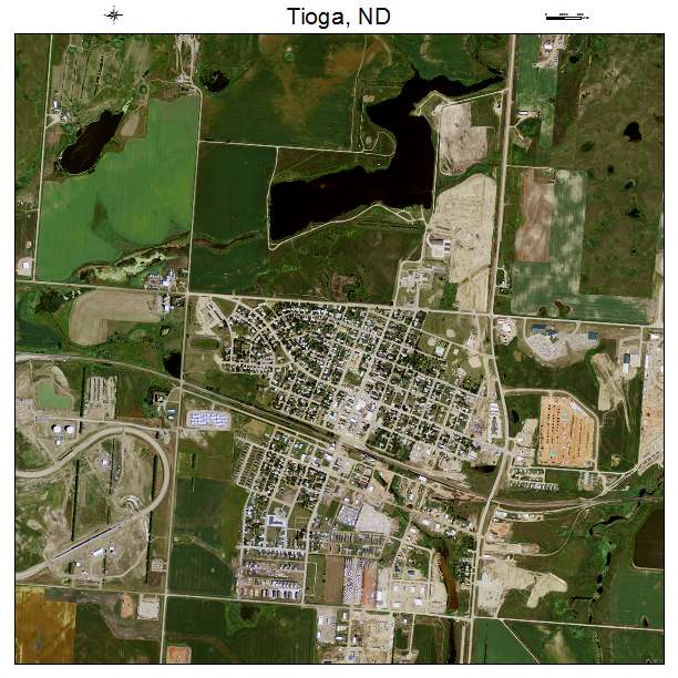 Tioga, ND air photo map