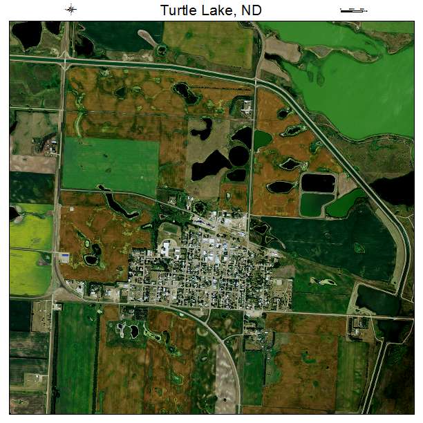 Turtle Lake, ND air photo map