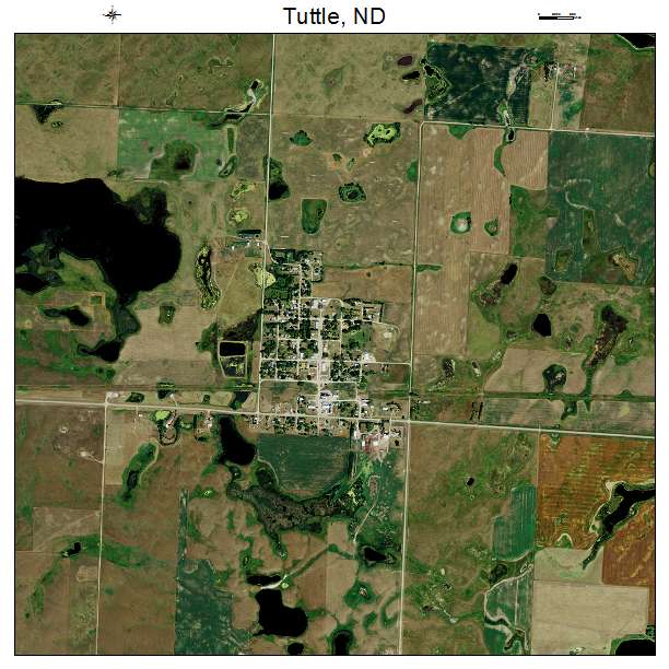 Tuttle, ND air photo map