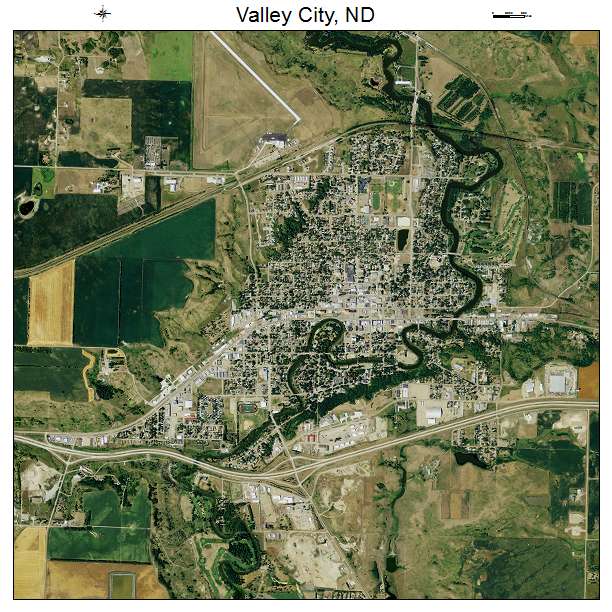 Valley City, ND air photo map