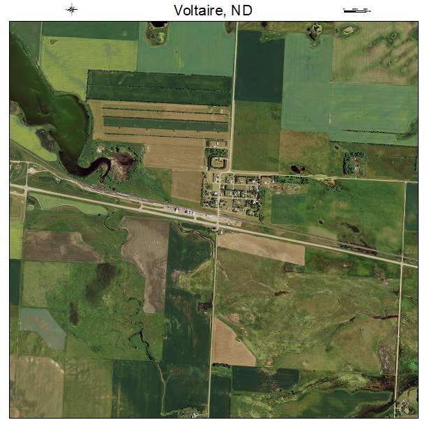 Voltaire, ND air photo map