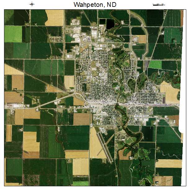 Wahpeton, ND air photo map