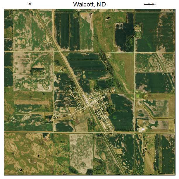 Walcott, ND air photo map
