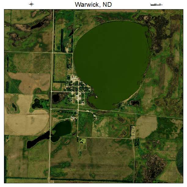 Warwick, ND air photo map