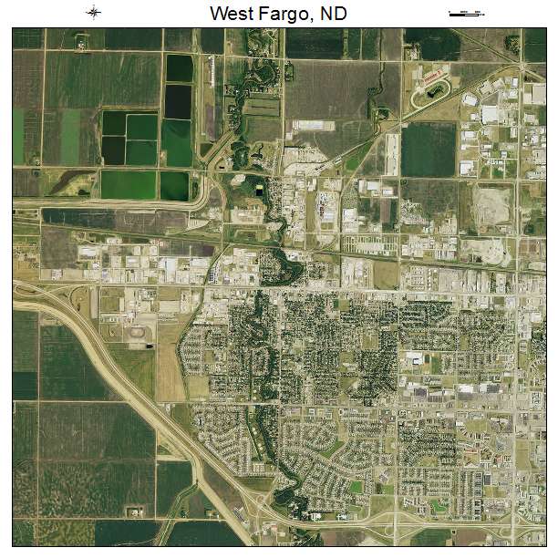 West Fargo, ND air photo map