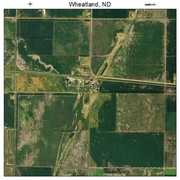 Wheatland, ND air photo map