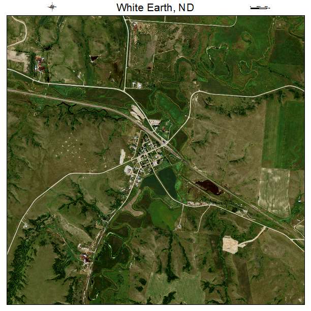 White Earth, ND air photo map