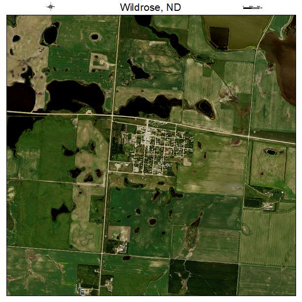 Wildrose, ND air photo map