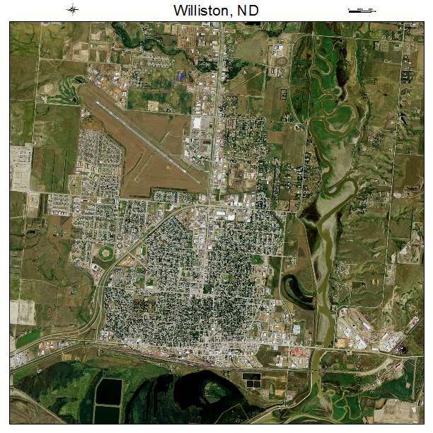 Williston, ND air photo map