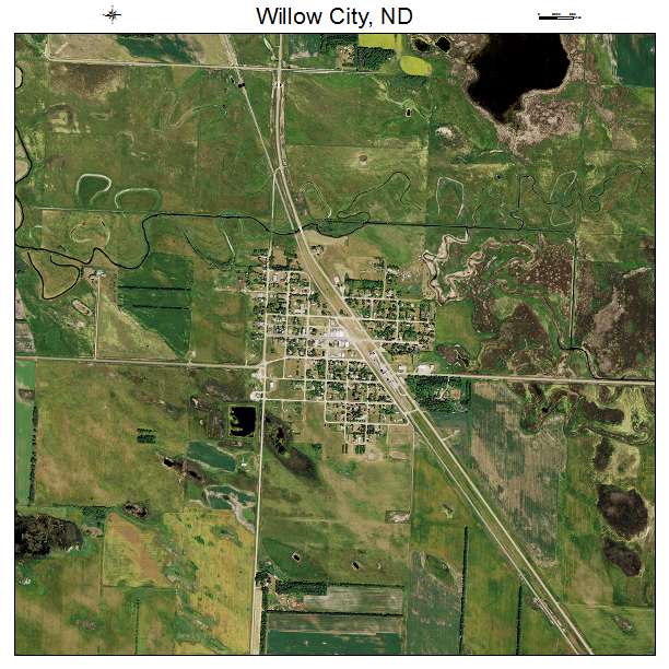 Willow City, ND air photo map