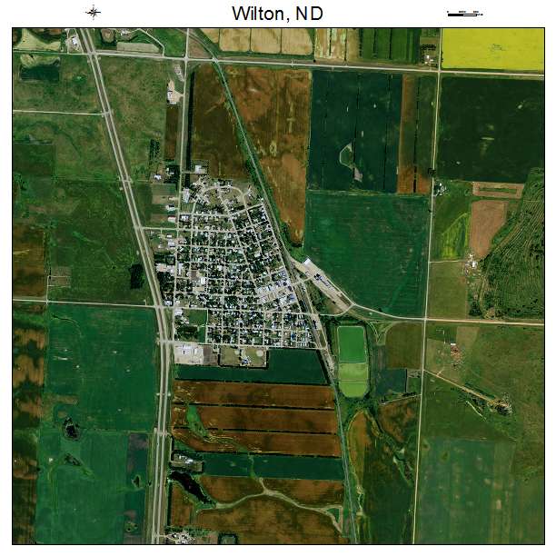 Wilton, ND air photo map