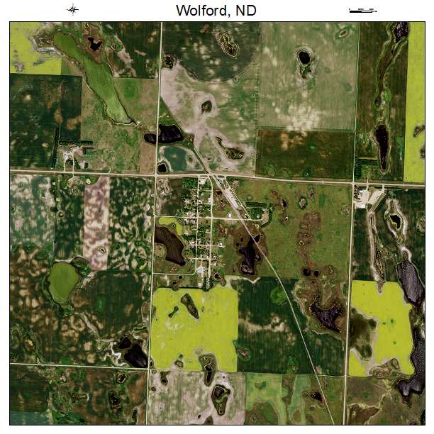 Wolford, ND air photo map