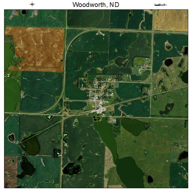 Woodworth, ND air photo map
