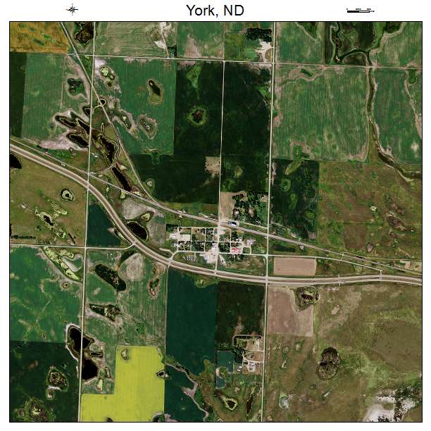 York, ND air photo map