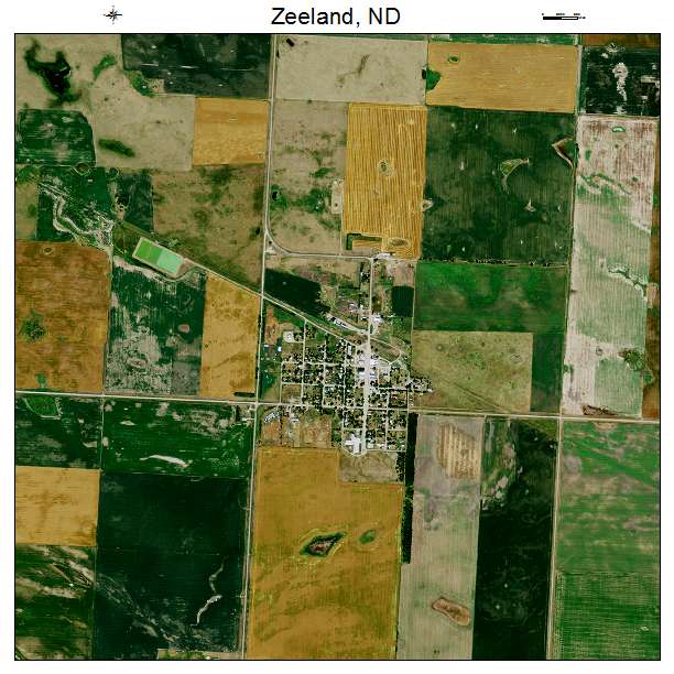 Zeeland, ND air photo map