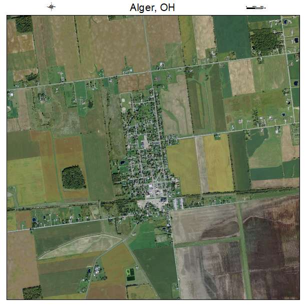 Alger, OH air photo map