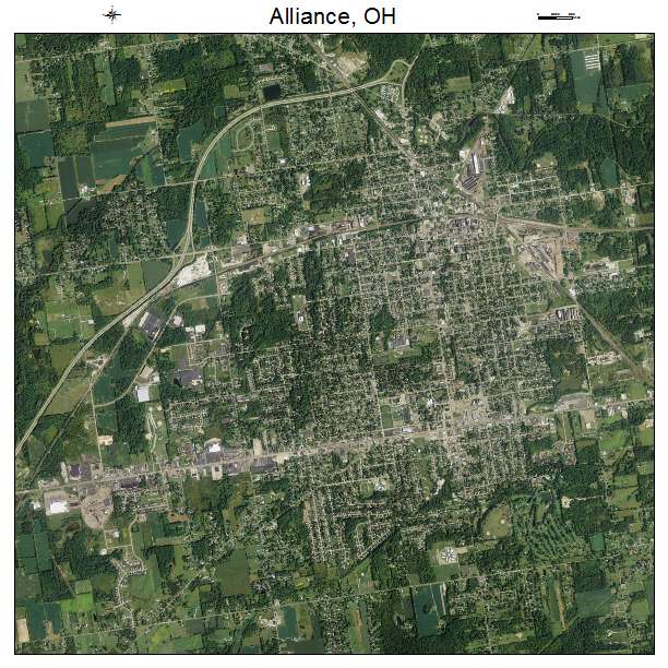 Alliance, OH air photo map