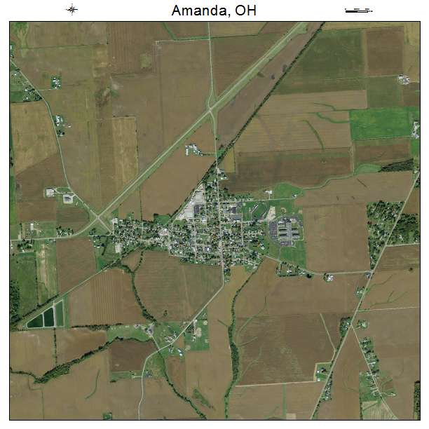 Amanda, OH air photo map