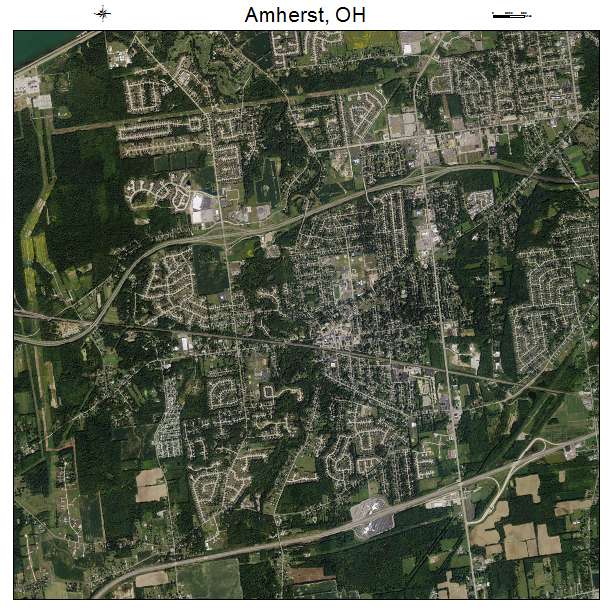 Amherst, OH air photo map