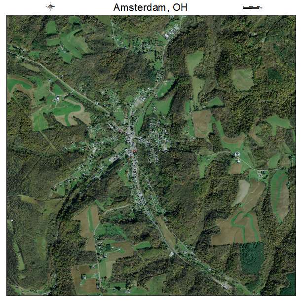 Amsterdam, OH air photo map