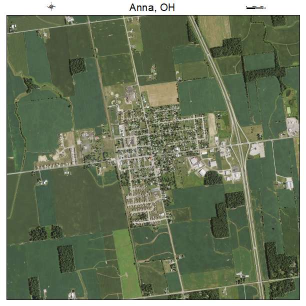 Anna, OH air photo map