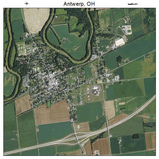 Antwerp, OH air photo map