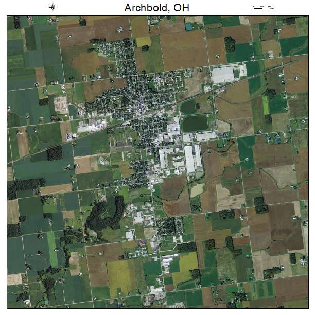 Archbold, OH air photo map