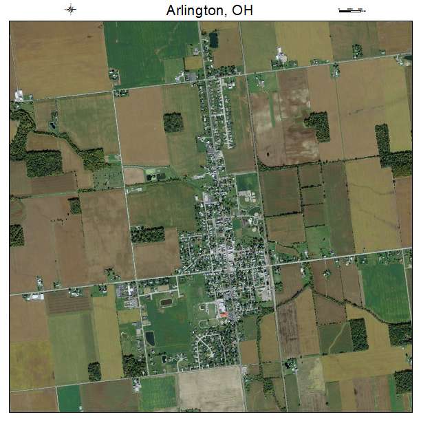 Arlington, OH air photo map