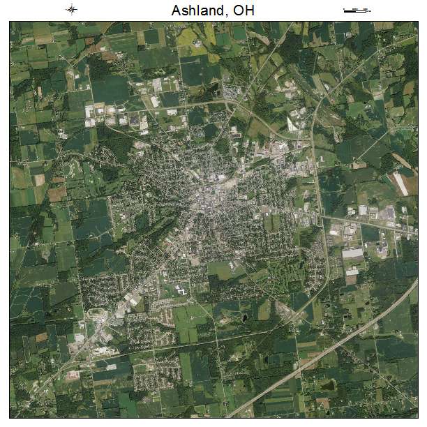 Ashland, OH air photo map