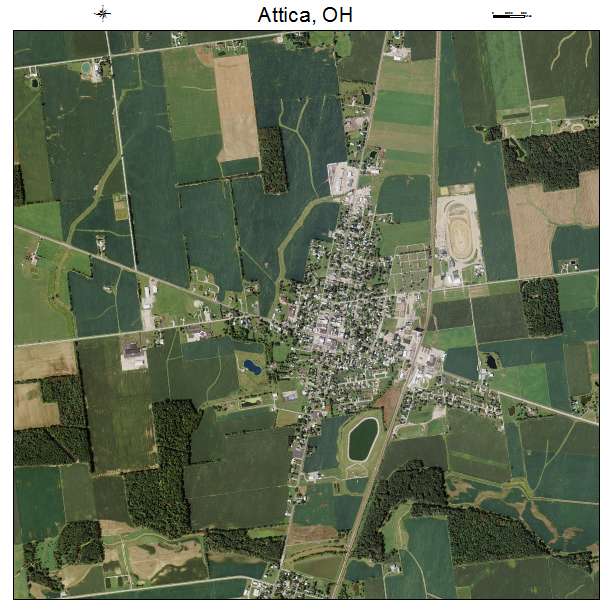 Attica, OH air photo map