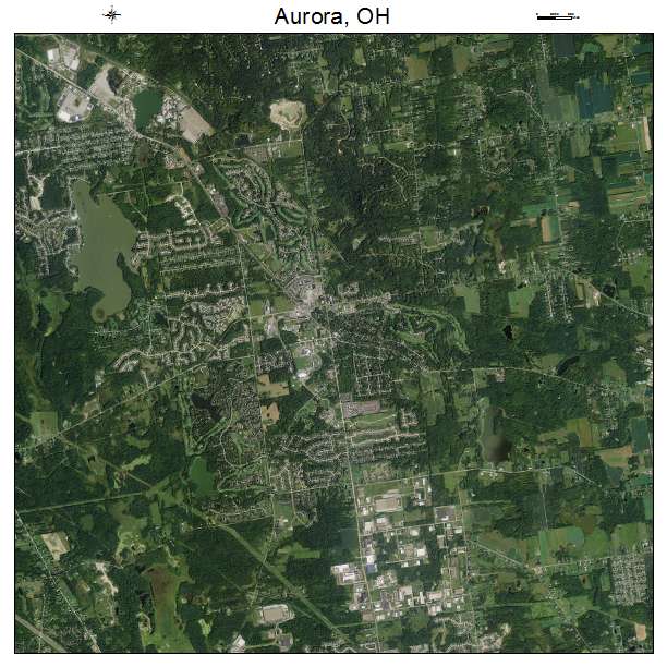 Aurora, OH air photo map