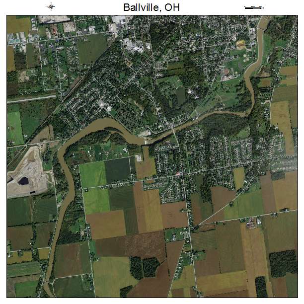 Ballville, OH air photo map