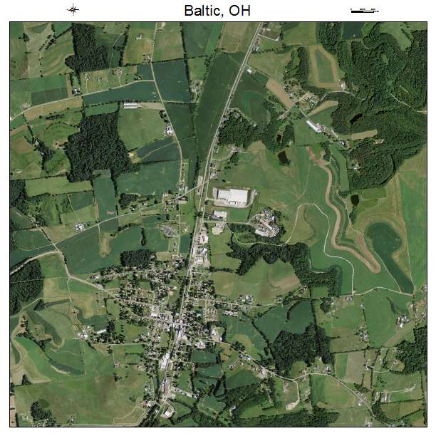 Baltic, OH air photo map