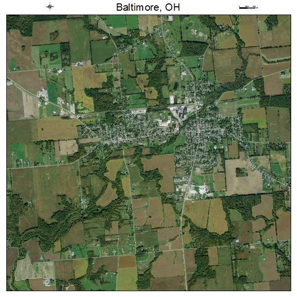 Baltimore, OH air photo map
