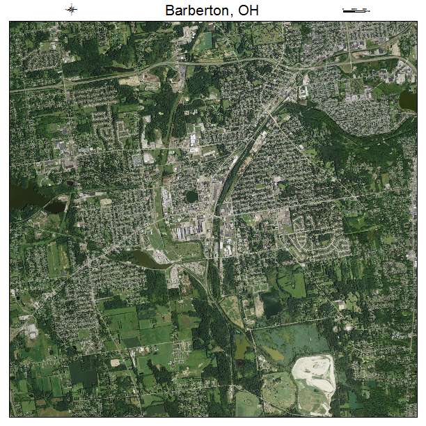 Barberton, OH air photo map