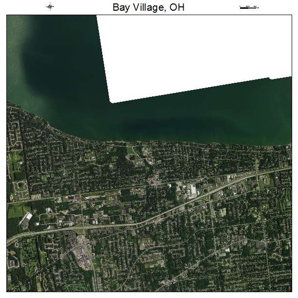 Bay Village, OH air photo map