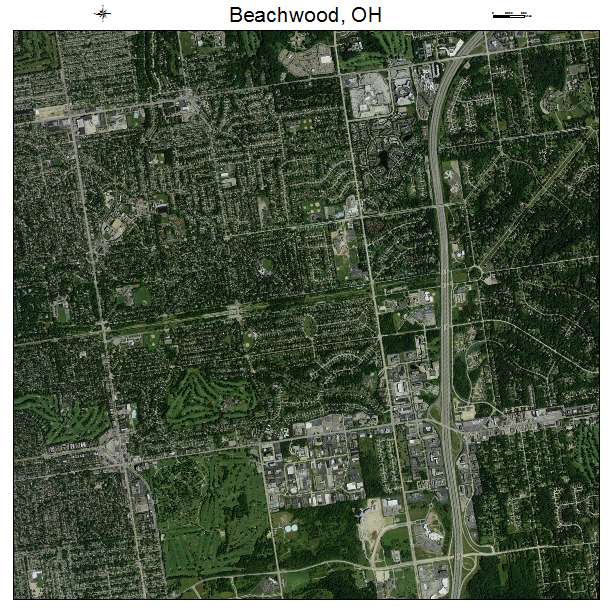 Beachwood, OH air photo map