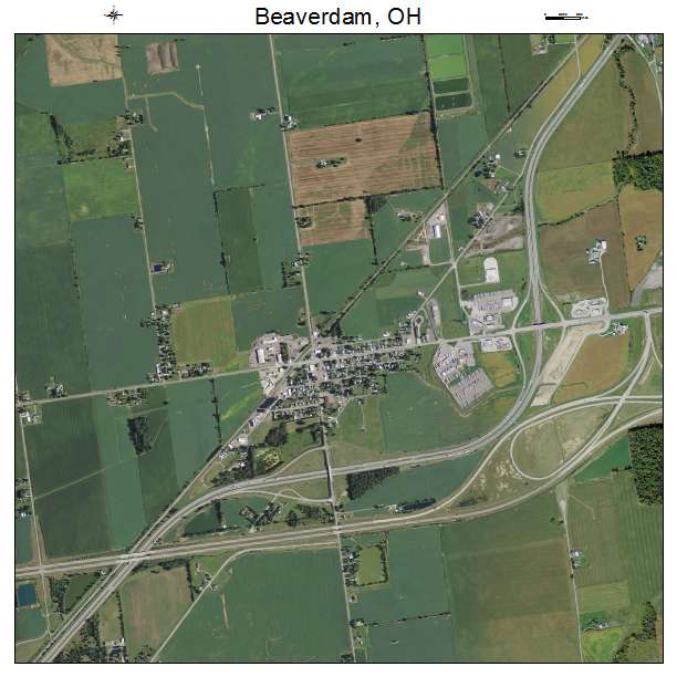 Beaverdam, OH air photo map