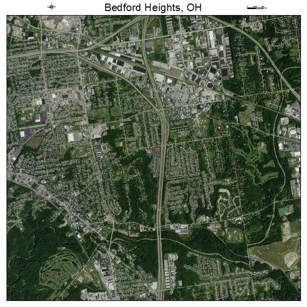 Bedford Heights, OH air photo map
