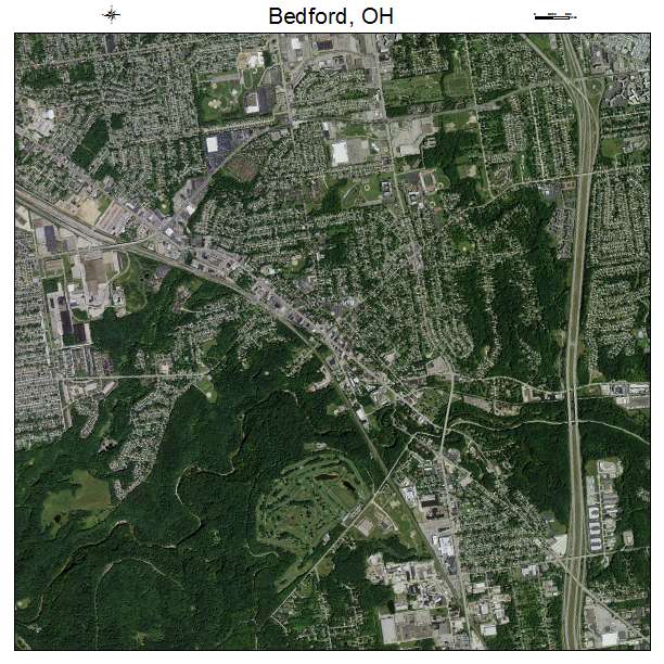 Bedford, OH air photo map